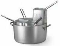 CASSERUOLA CON 4 COLAPASTA A SPICCHIO ALTO IN ALLUMINIO diametro 50 cm, altezza 28 cm, capacità 50 lt