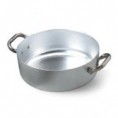 CASSERUOLA BASSA ALLUMINIO 2 MANICI diametro 18 cm, altezza 7 cm, capacità 1,8 lt