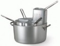 CASSERUOLA CON 4 COLAPASTA A SPICCHIO BASSO IN ALLUMINIO diametro 50 cm, altezza 22,5 cm, capacità 41 lt